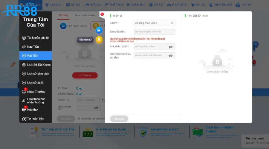 Nắm rõ lưu ý quan trọng giúp quá trình rút tiền RR88 thuận lợi, hạn chế gián đoạn