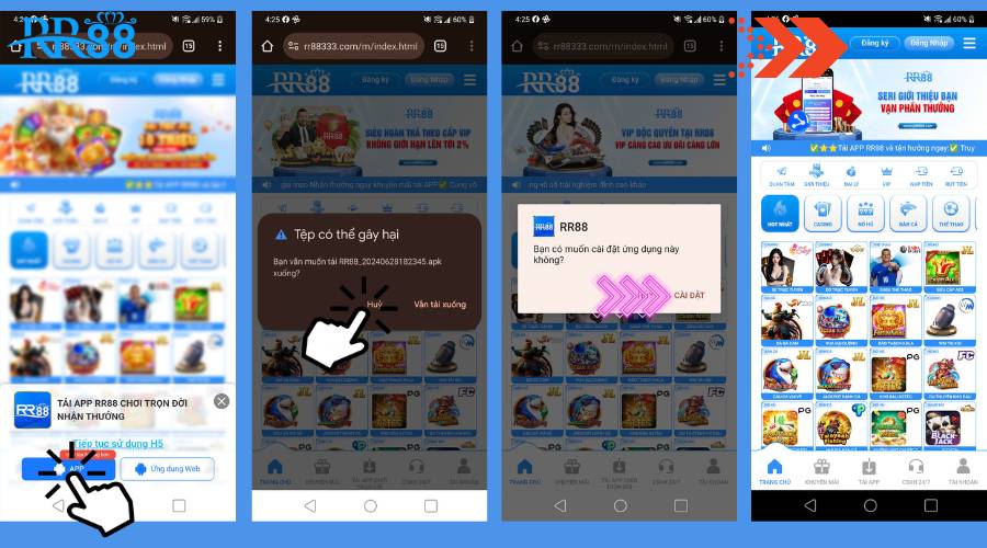 Tải app RR88 về Android